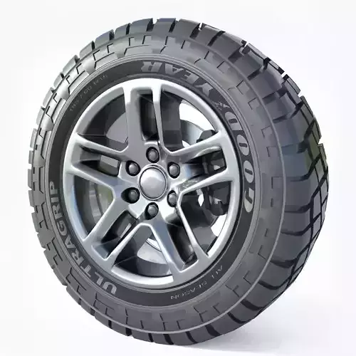 Wheel rim tire 17 3D model