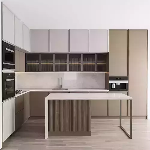 kitchen07 modern kitchen with cabinets and counter tops