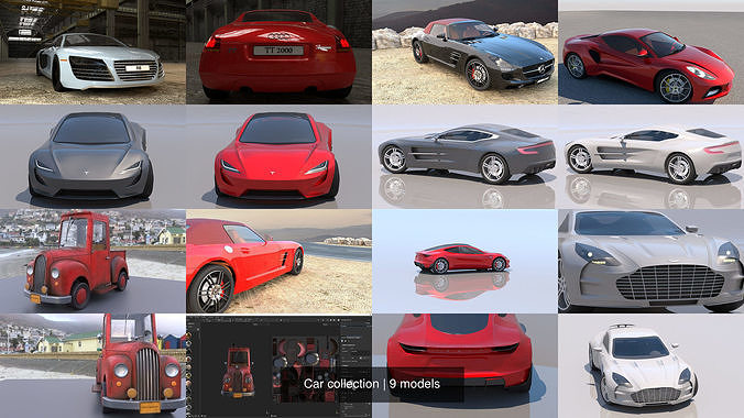 Car collection ferrari sports at sunset 