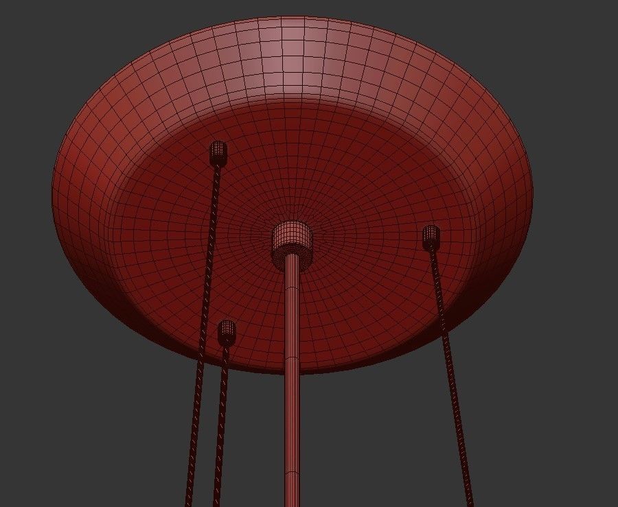 ADELA pendant light with three lights hanging from it 3D model_1