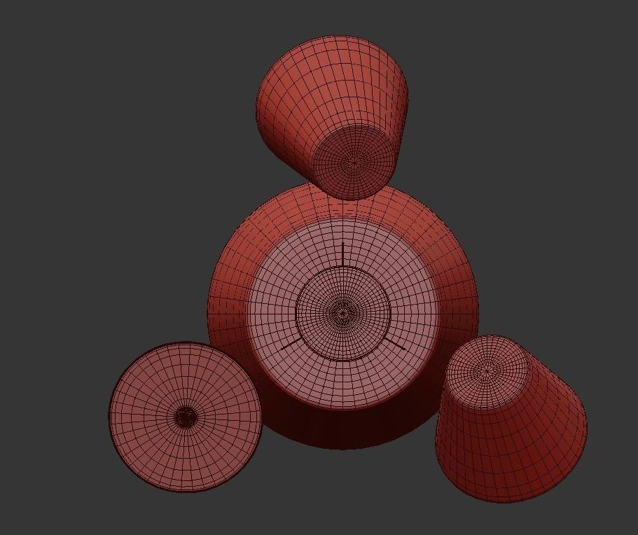 ADELA pendant light with three lights hanging from it 3D model_3