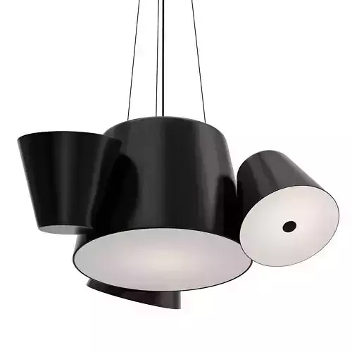 ADELA pendant light with three lights hanging from it 3D model