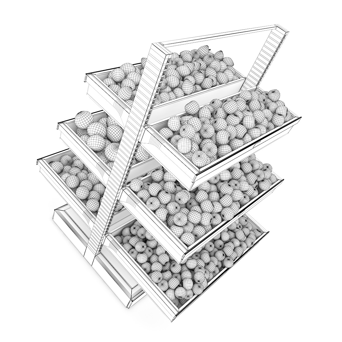 Fruit Shelf 3D model_3