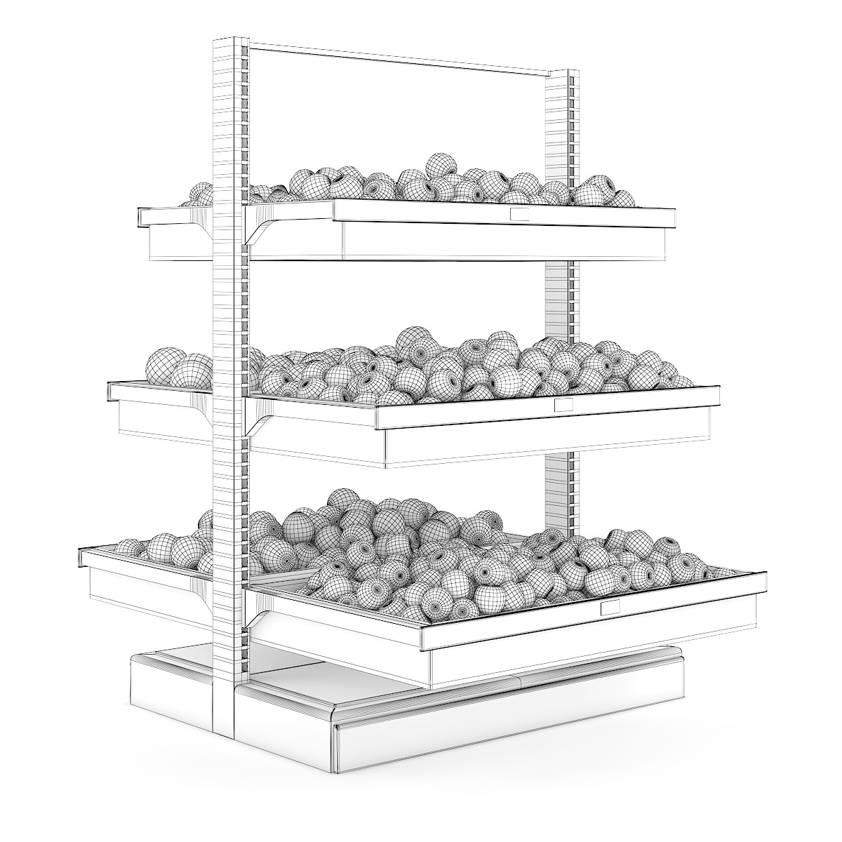 Fruit Shelf 3D model_5
