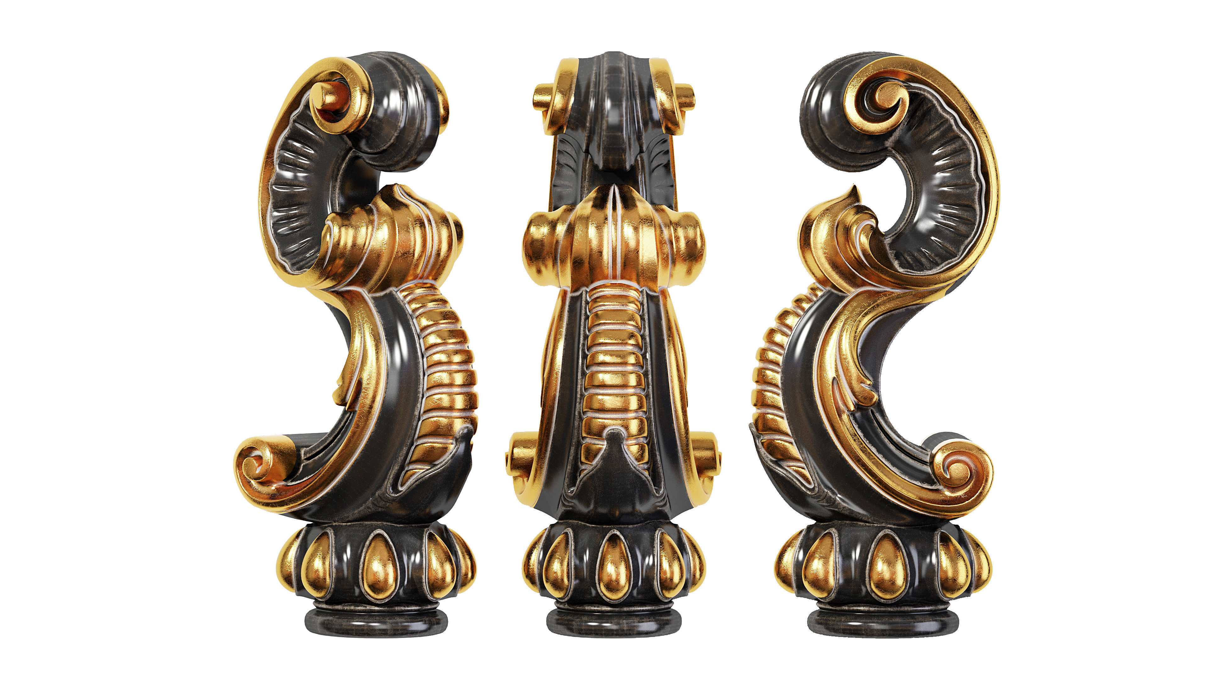 Classic leg 032 3D model_1