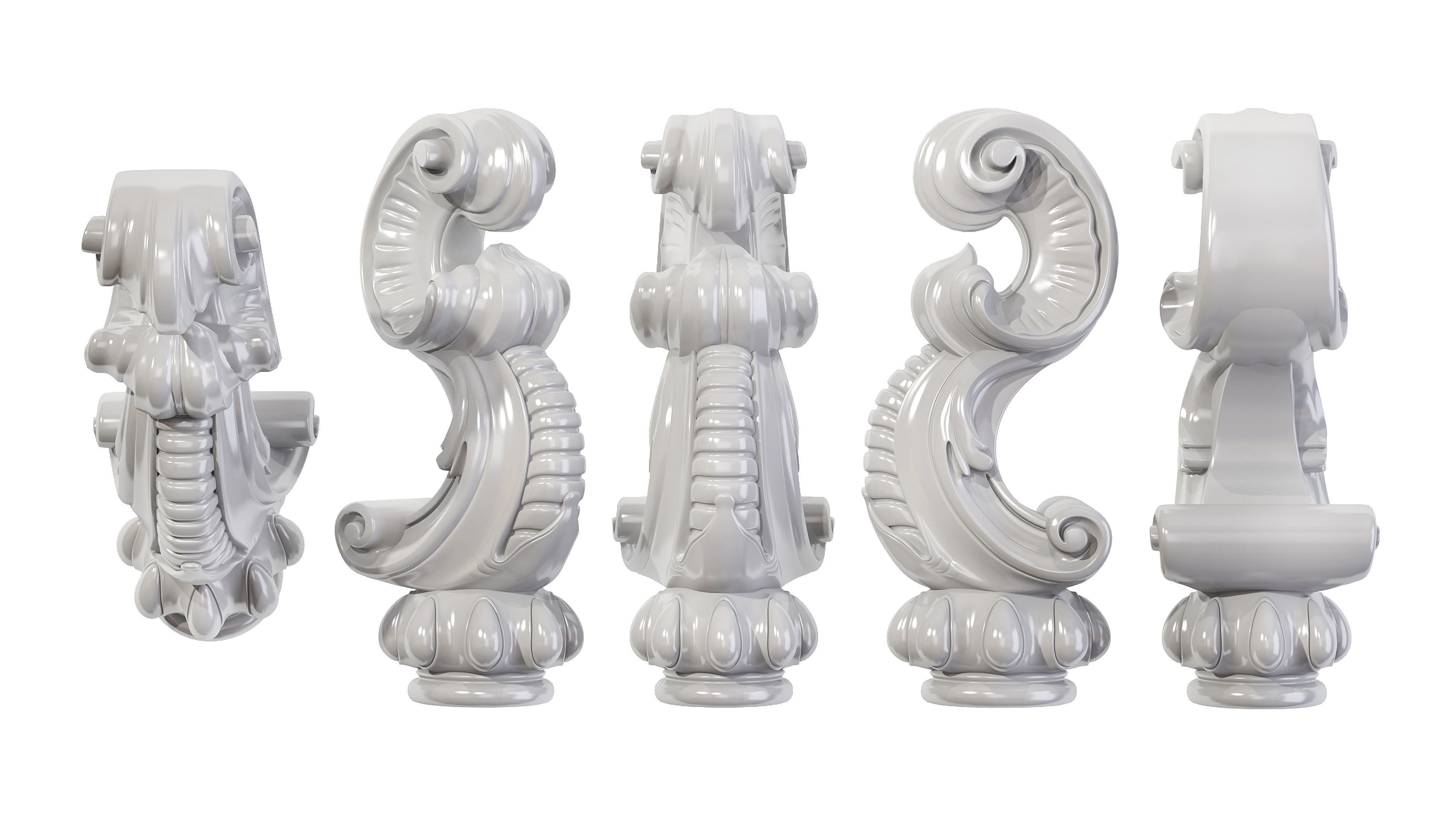 Classic leg 032 3D model_4