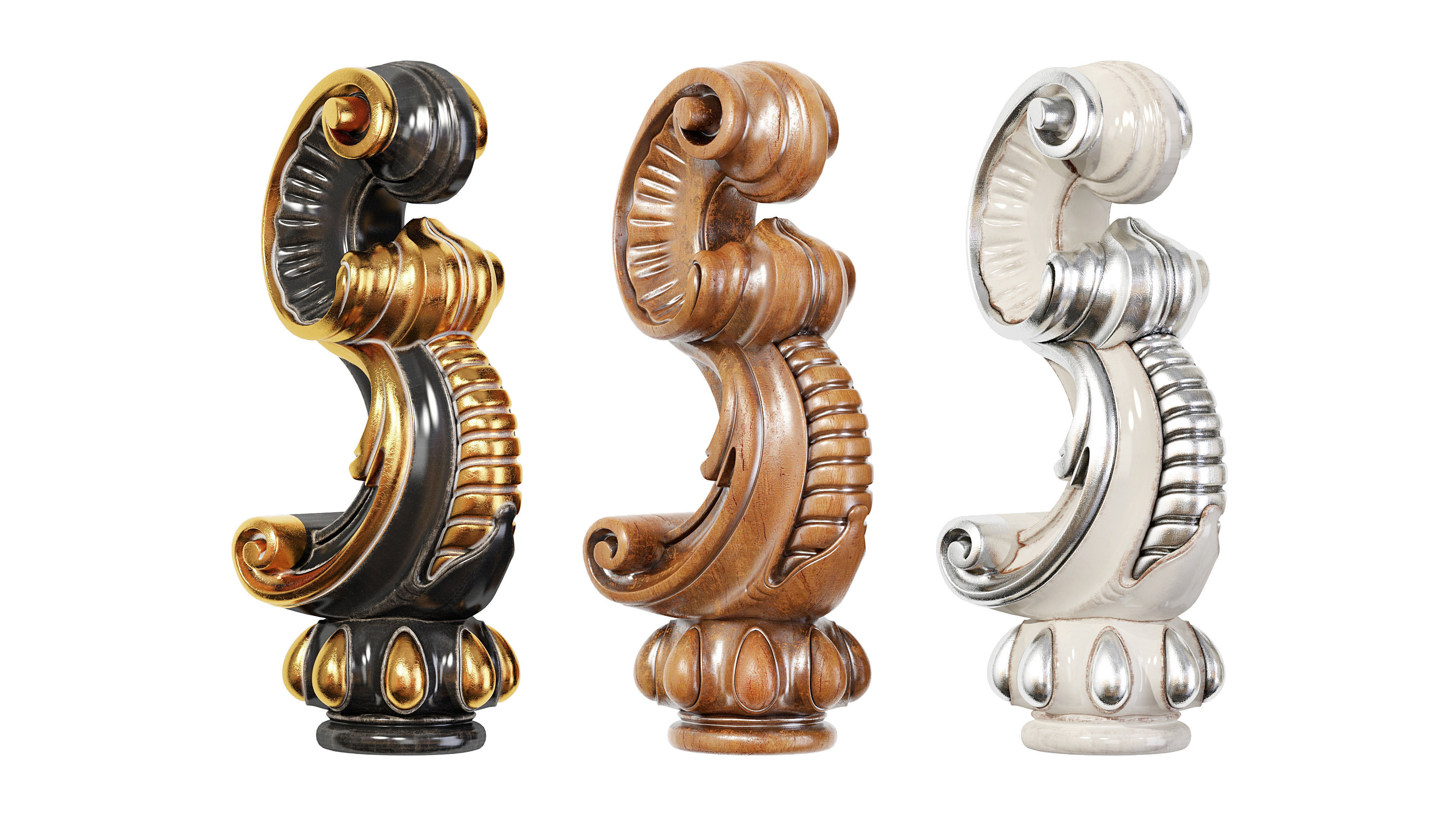 Classic leg 032 3D model_6