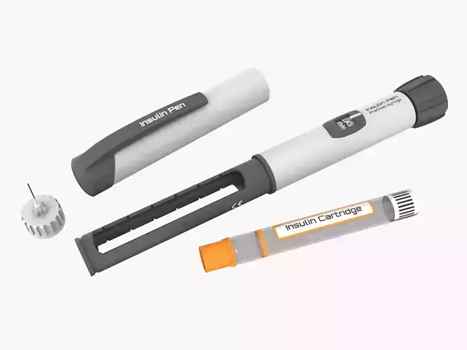 Insulin Pen Low-poly 3D model