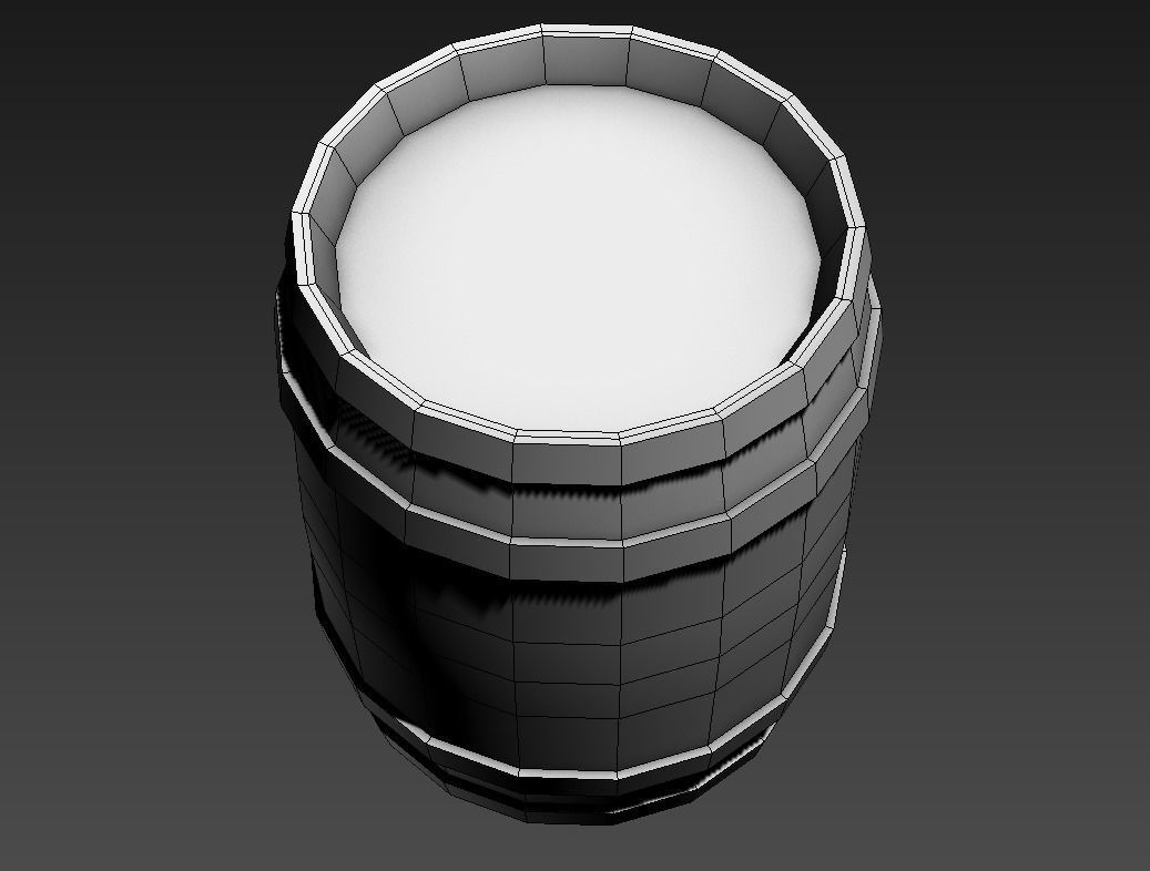 Barel With PBR Texture and Low-poly 3D model_6