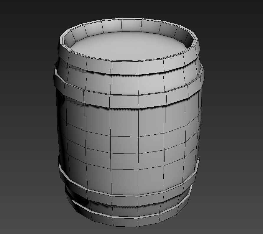 Barel With PBR Texture and Low-poly 3D model_5