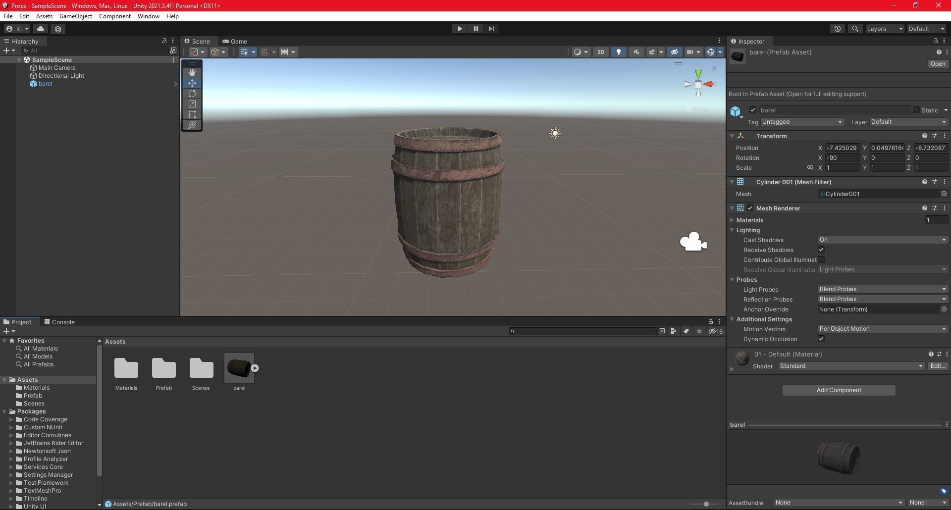 Barel With PBR Texture and Low-poly 3D model_9