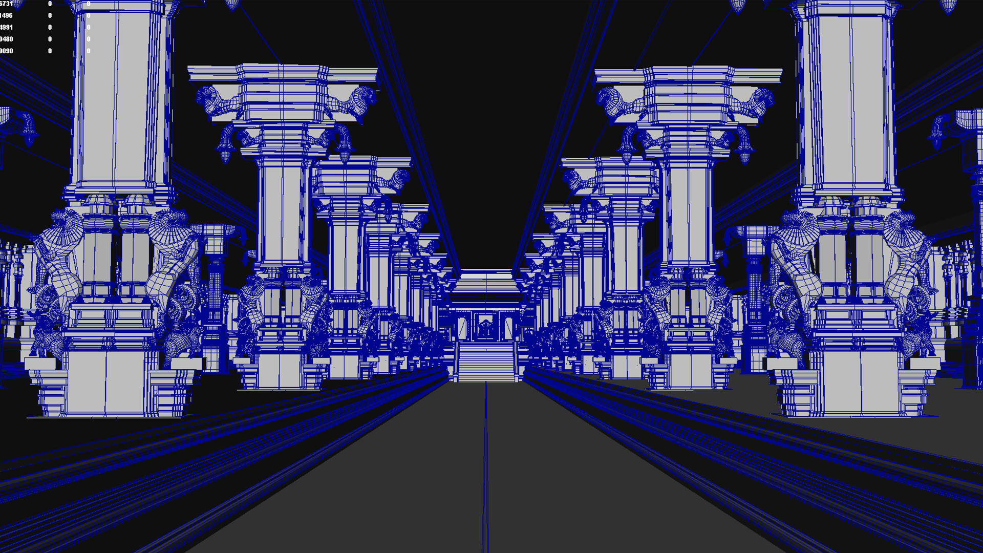 god murugan temple interior 3D model_24