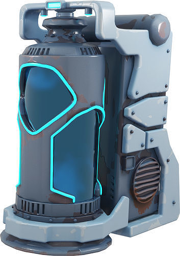 Deep Sleep Capsule Low-poly 3D model