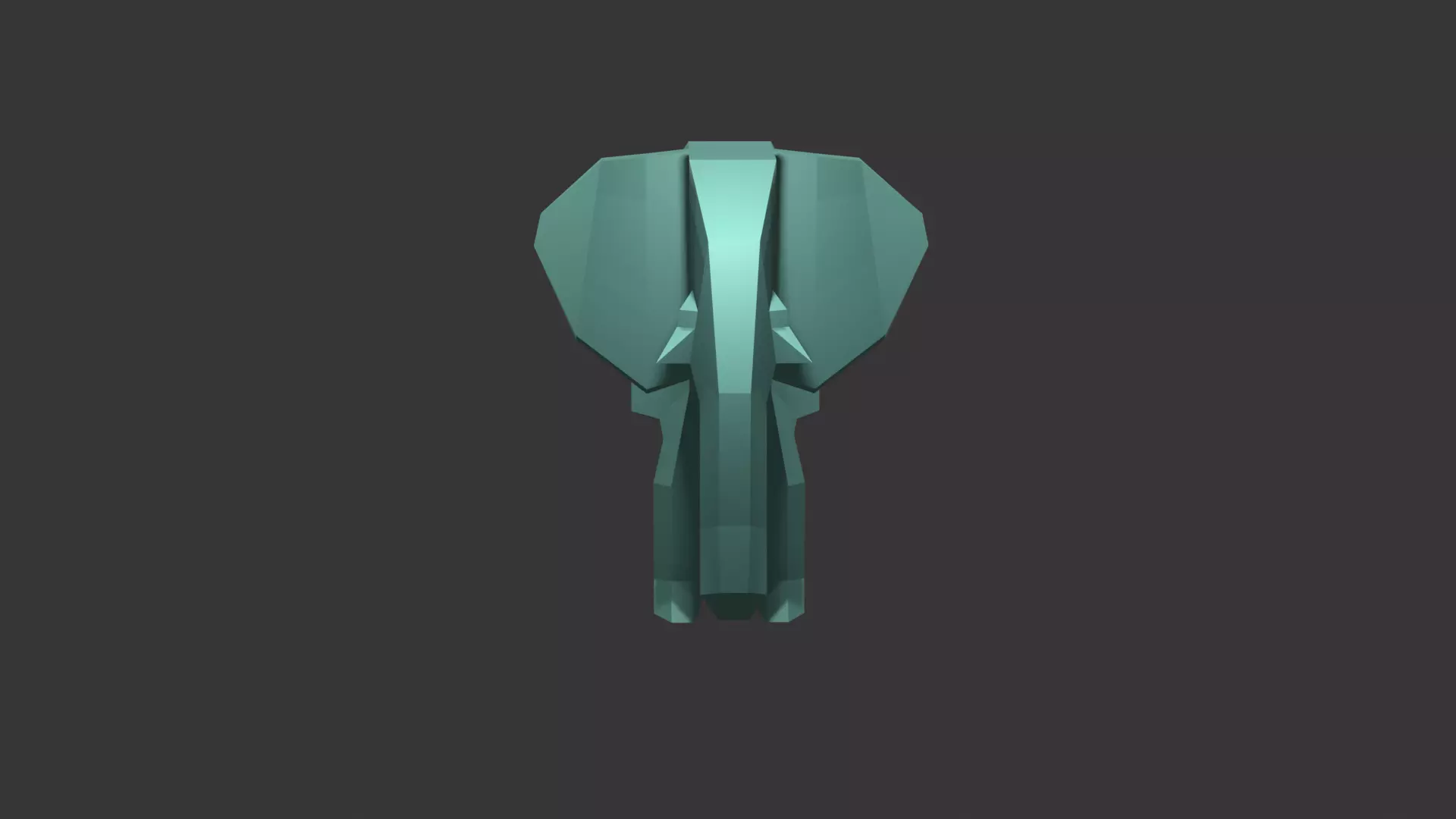 Low-poly Elephant Free 3D model