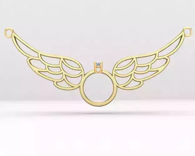 Wings necklace jewelry 21-MP 3D print model