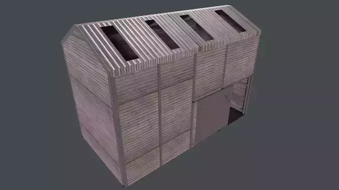 Warehouse wooden shed