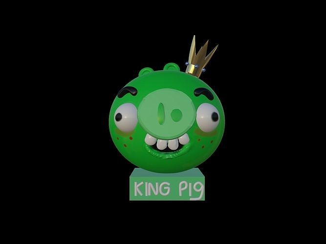 Trophy King Pig Smooth Cheeks in Angry birds by Sunsoul 3D print model