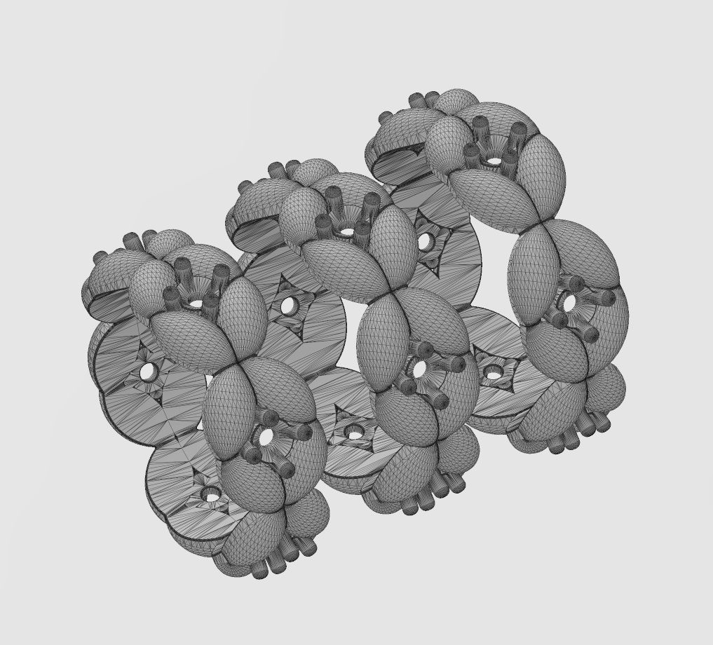 Diamond eternity grain bead pattern band US sizes 6 7 8 3D print model_12