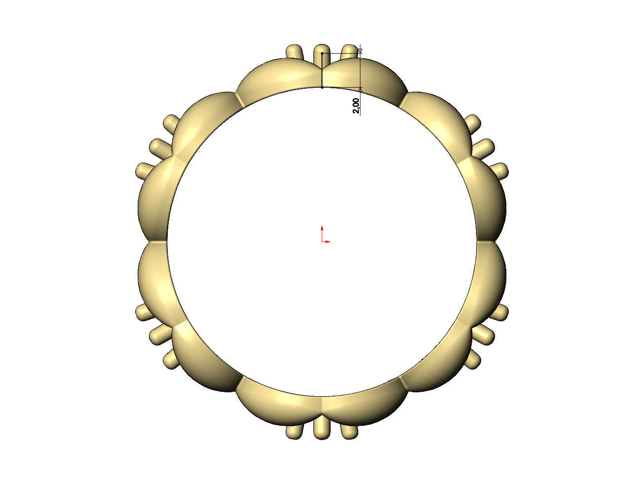 Diamond eternity grain bead pattern band US sizes 6 7 8 3D print model_6