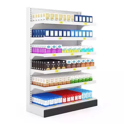 Supermarket Shelf 3D model