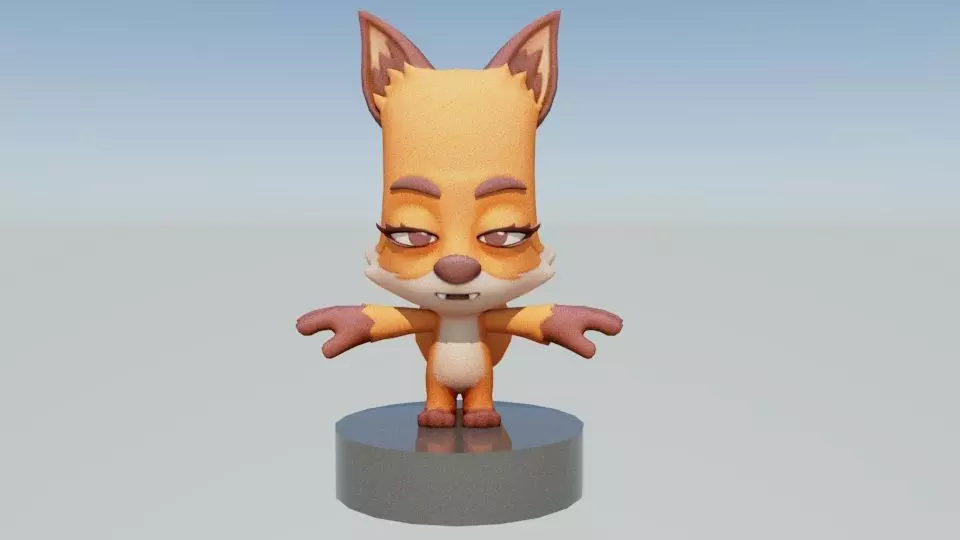 cartoon fox Nix 3d printed ready cool for your kids 3D print model_0