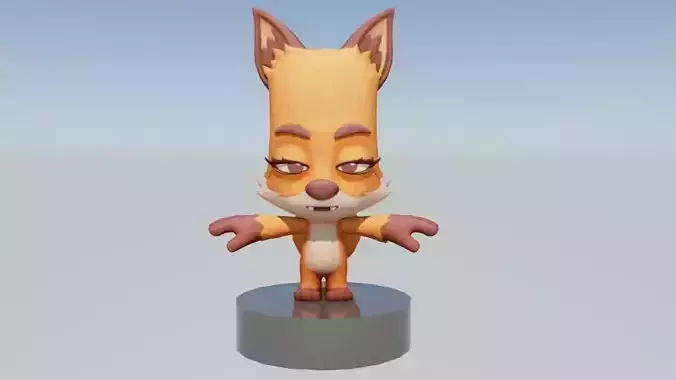 cartoon fox Nix 3d printed ready cool for your kids