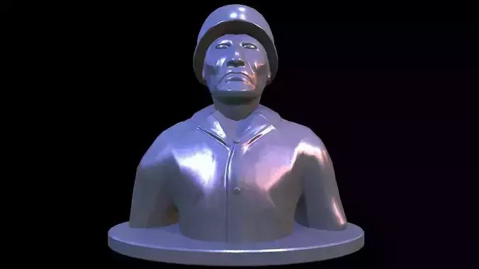 Statue Soldier Low-poly 3D model