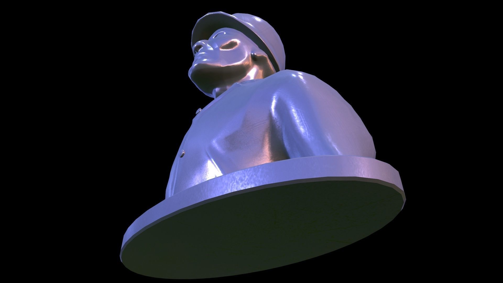 Statue Soldier Low-poly 3D model_11