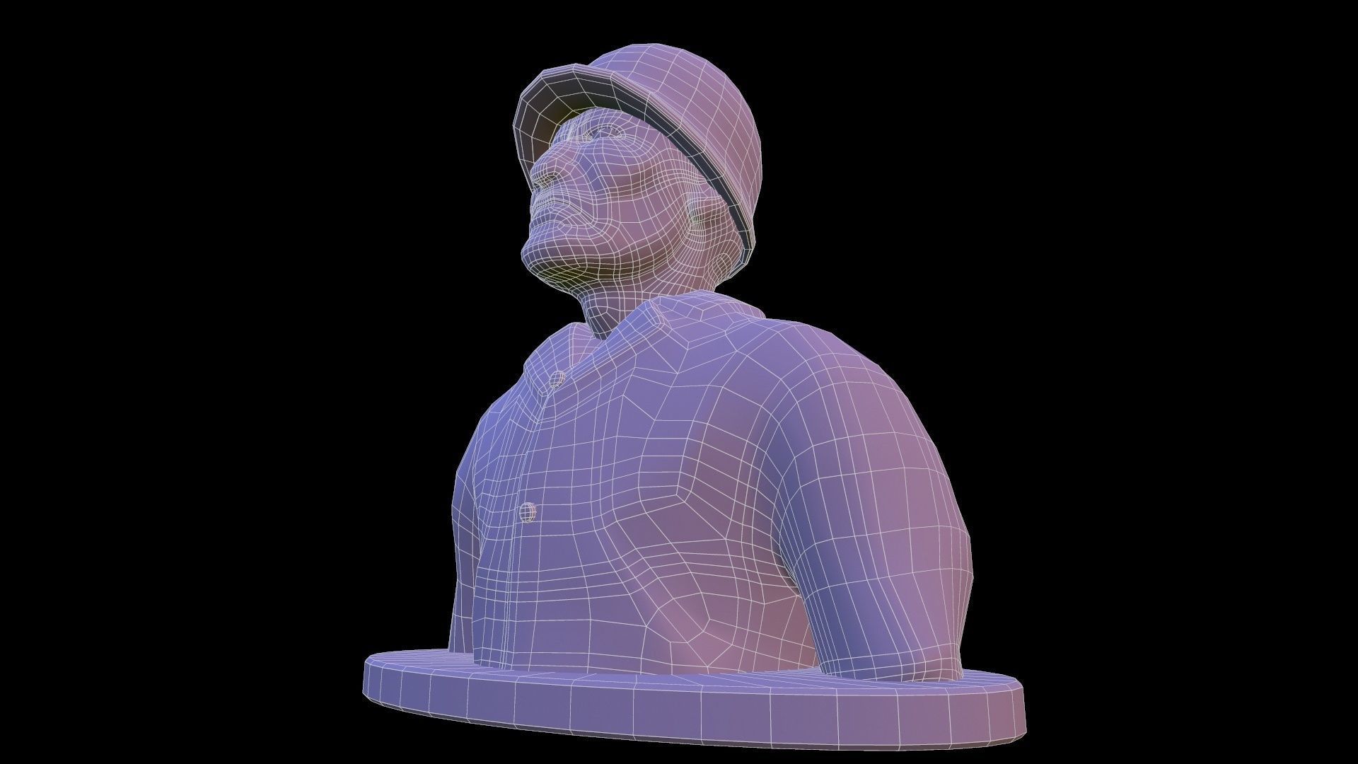 Statue Soldier Low-poly 3D model_12