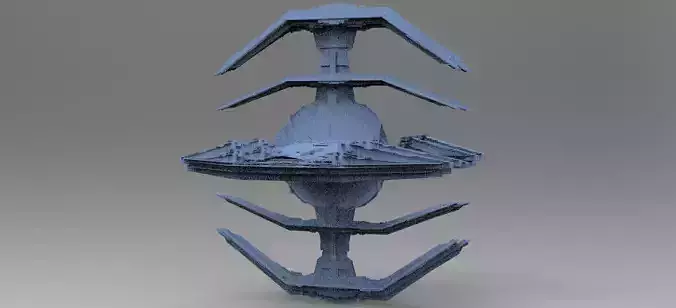 Sci-Fi Ocean Tech ship barrior ship 3 3D model