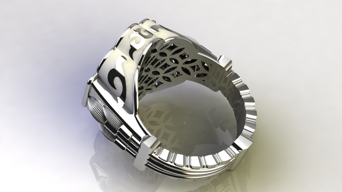Mens ring STL 3D print model_2