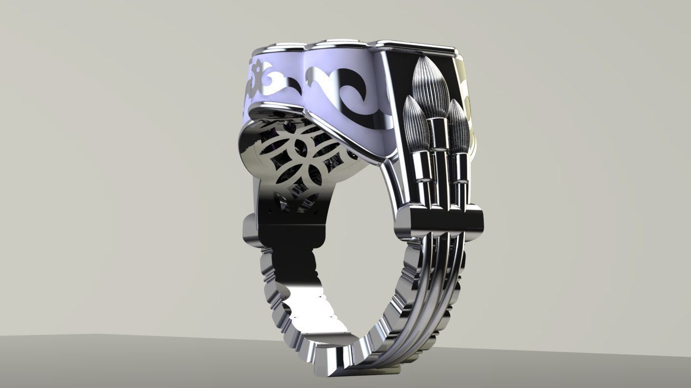 Mens ring STL 3D print model_6
