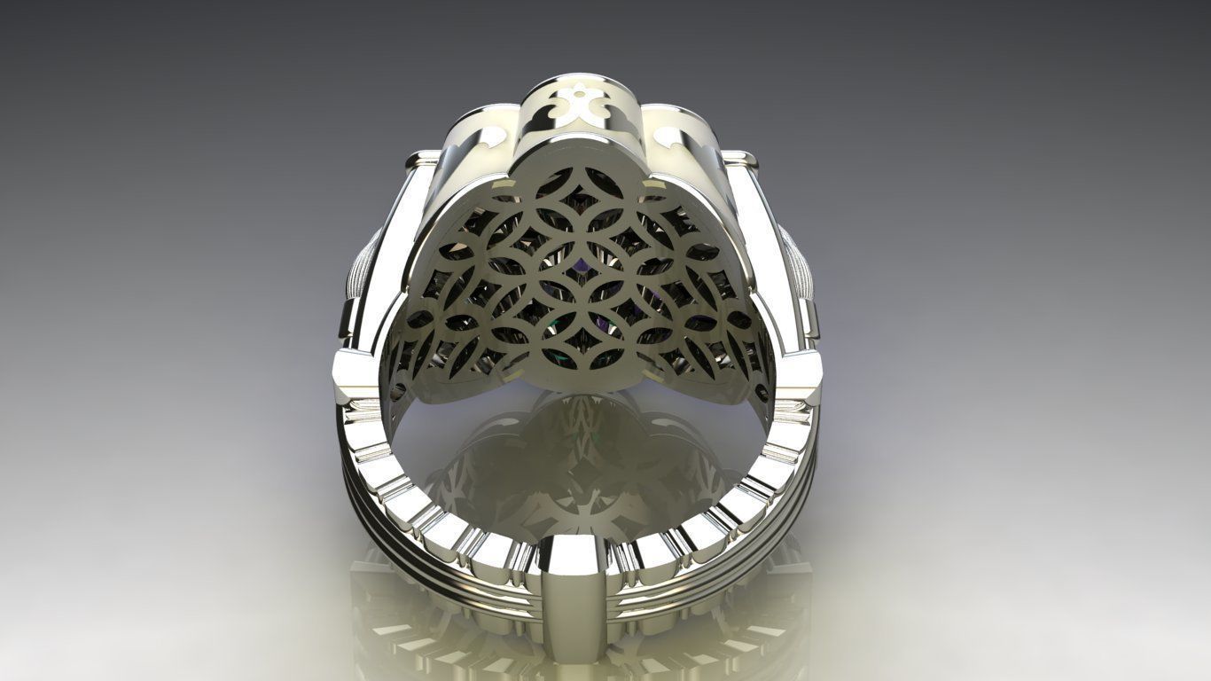 Mens ring STL 3D print model_10