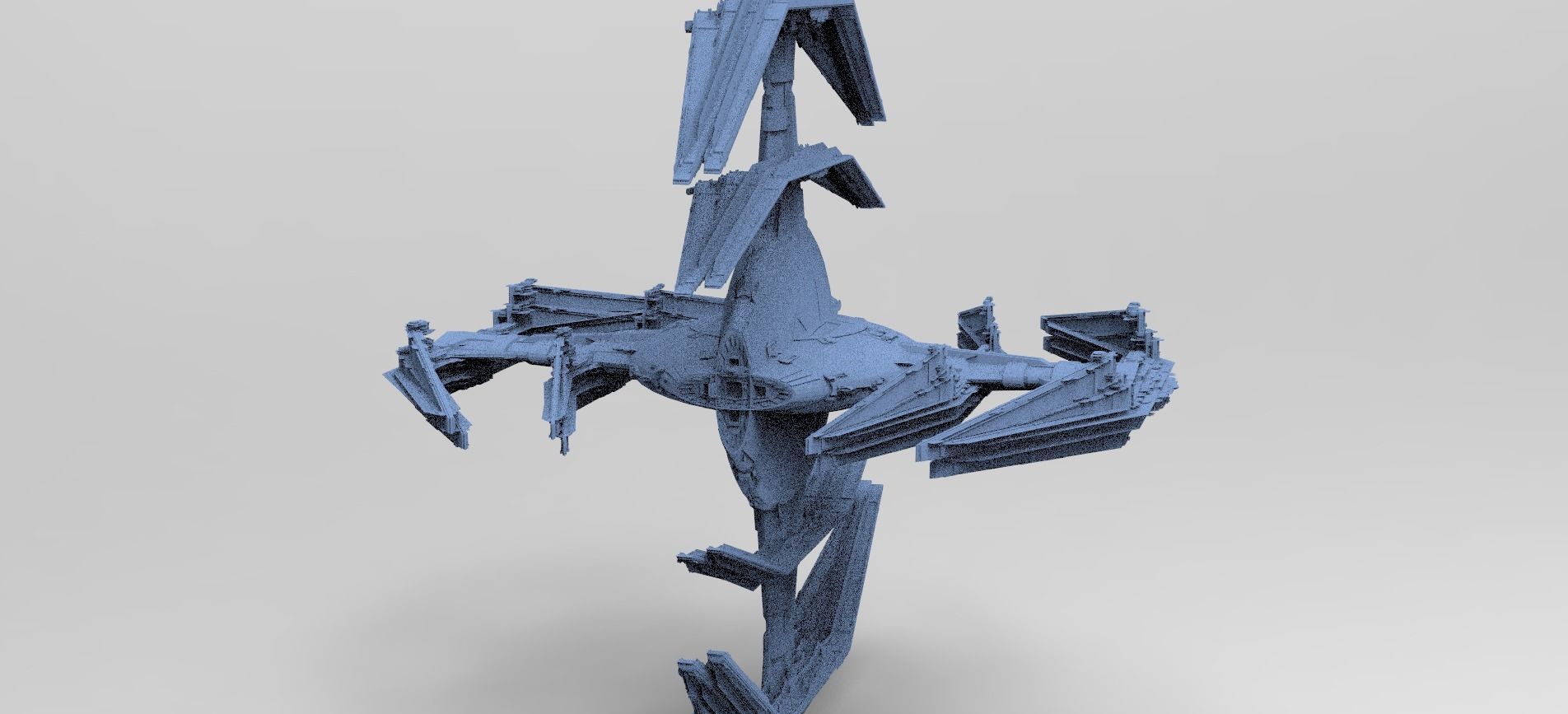 Sci-Fi Ocean Tech ship barrior ship 4  3D model_1