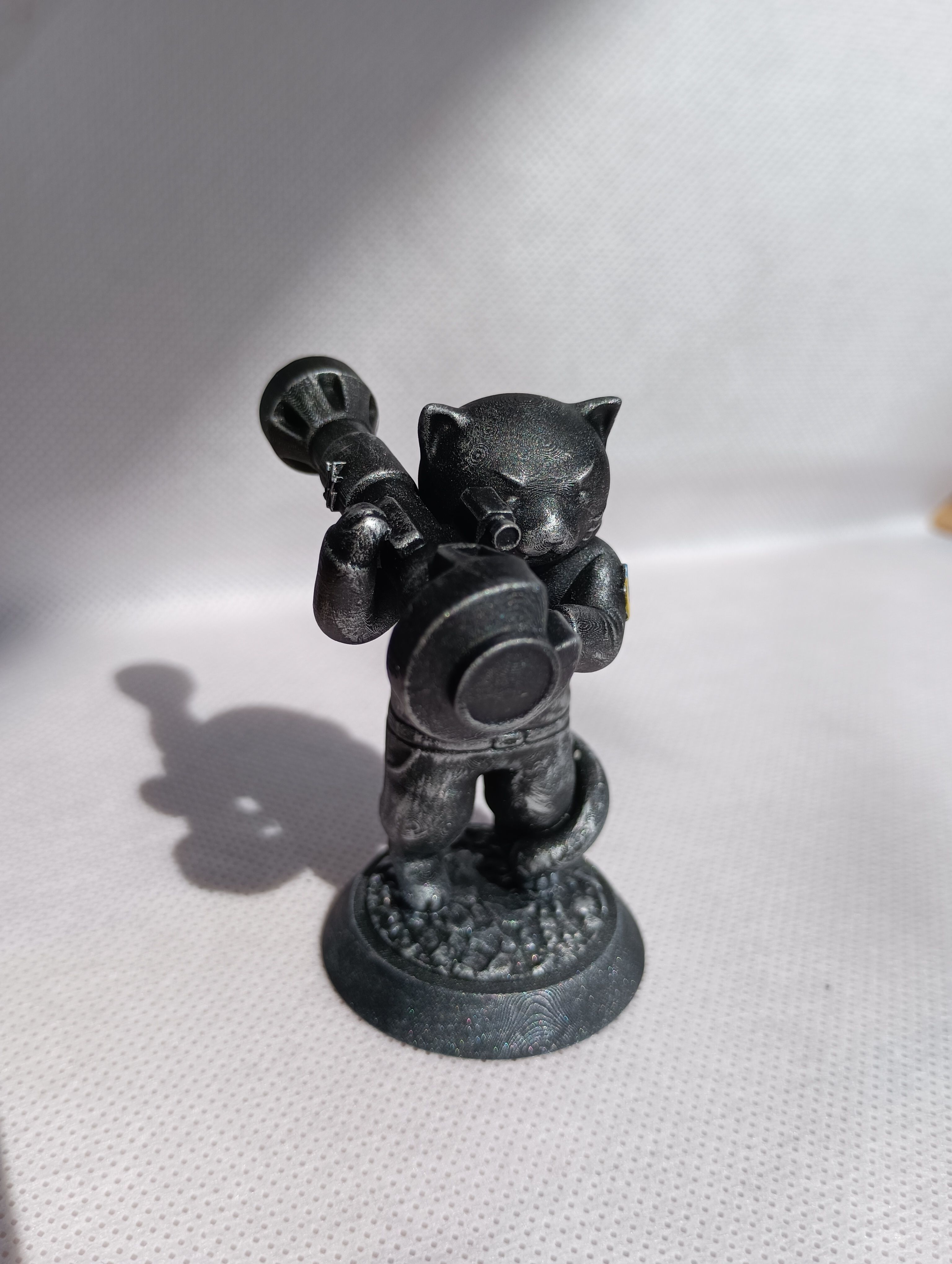 Ukrainian War Cat with NLAW Rocket Launcher ZSU 3D print model_18