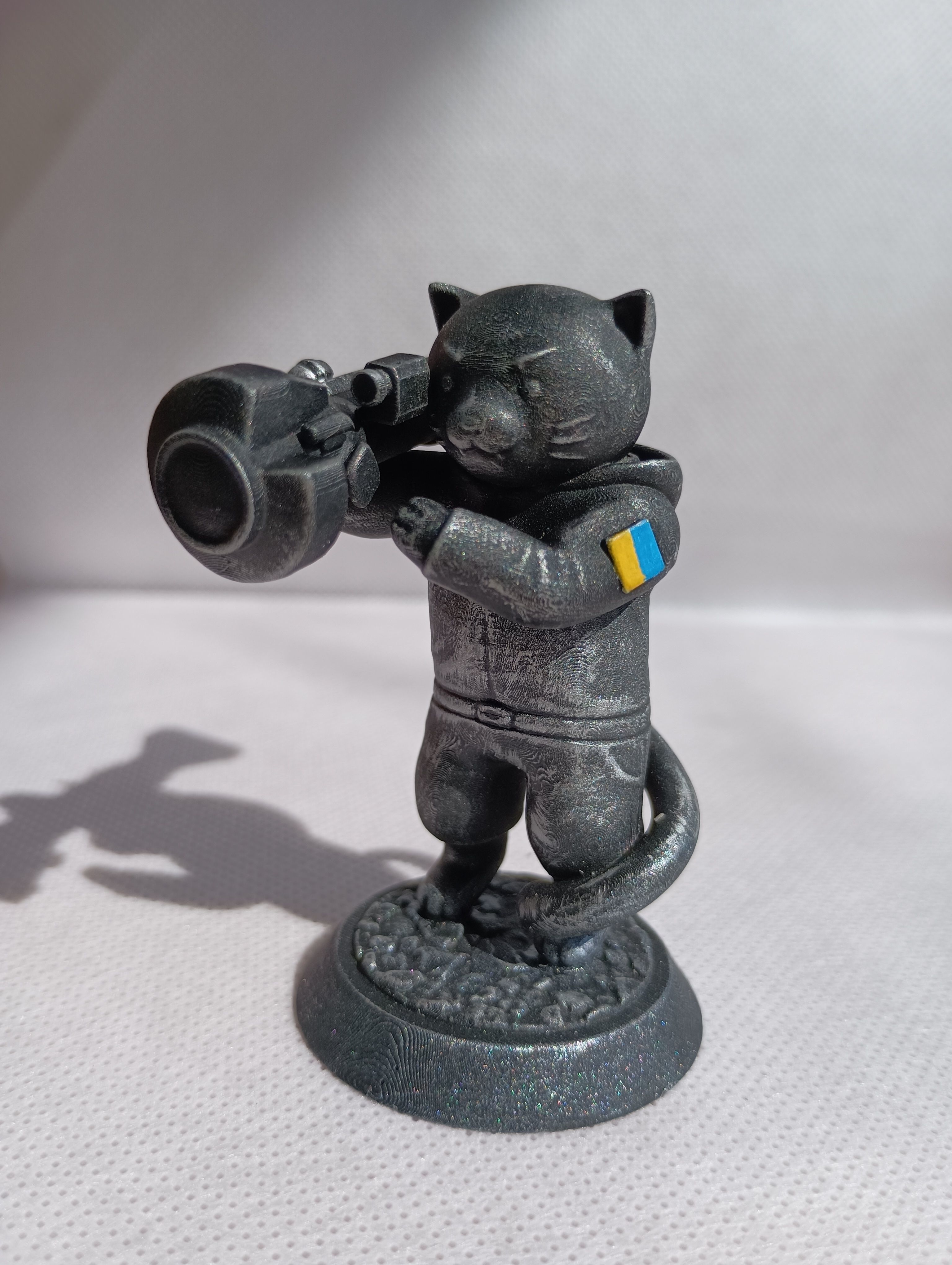 Ukrainian War Cat with NLAW Rocket Launcher ZSU 3D print model_22
