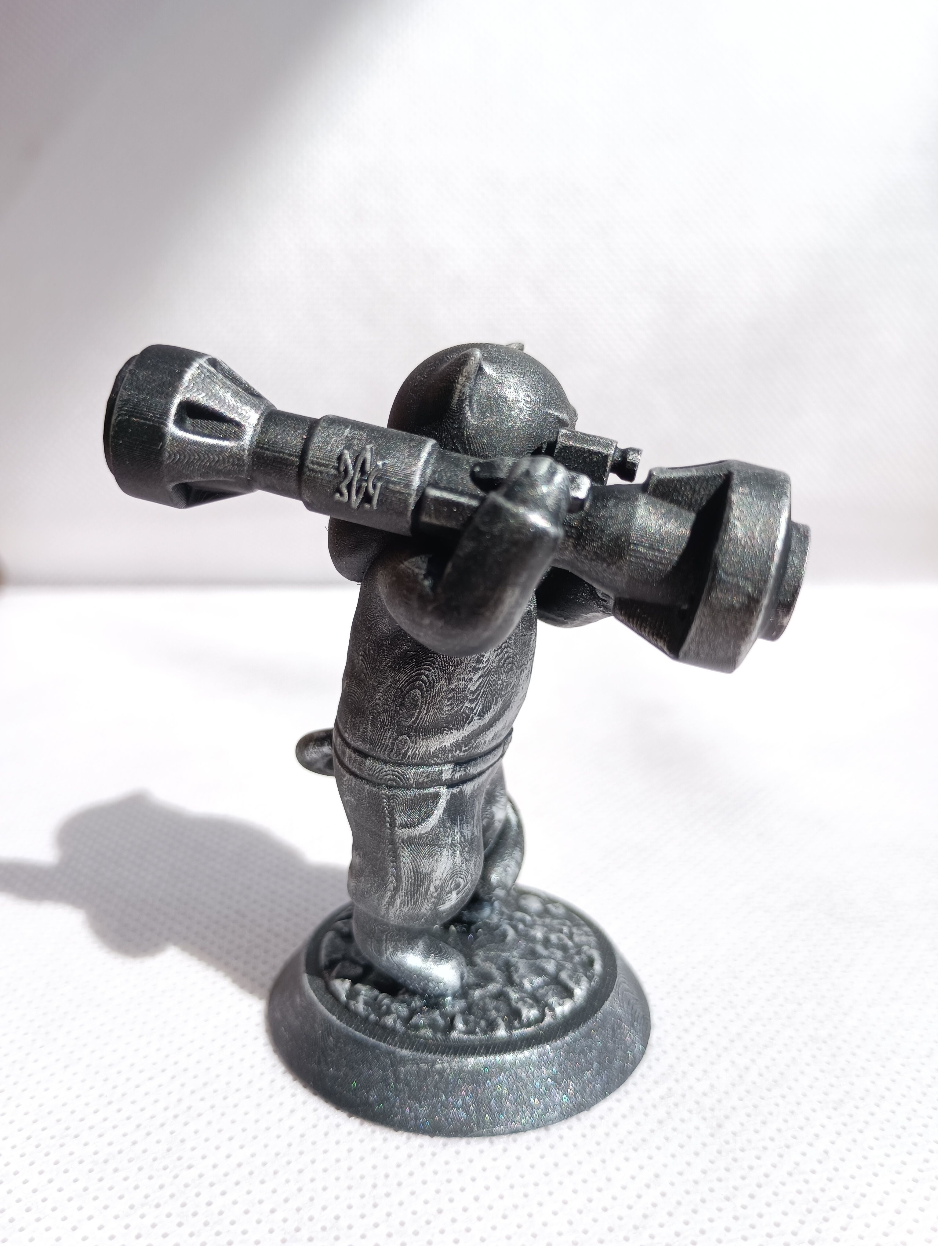 Ukrainian War Cat with NLAW Rocket Launcher ZSU 3D print model_2