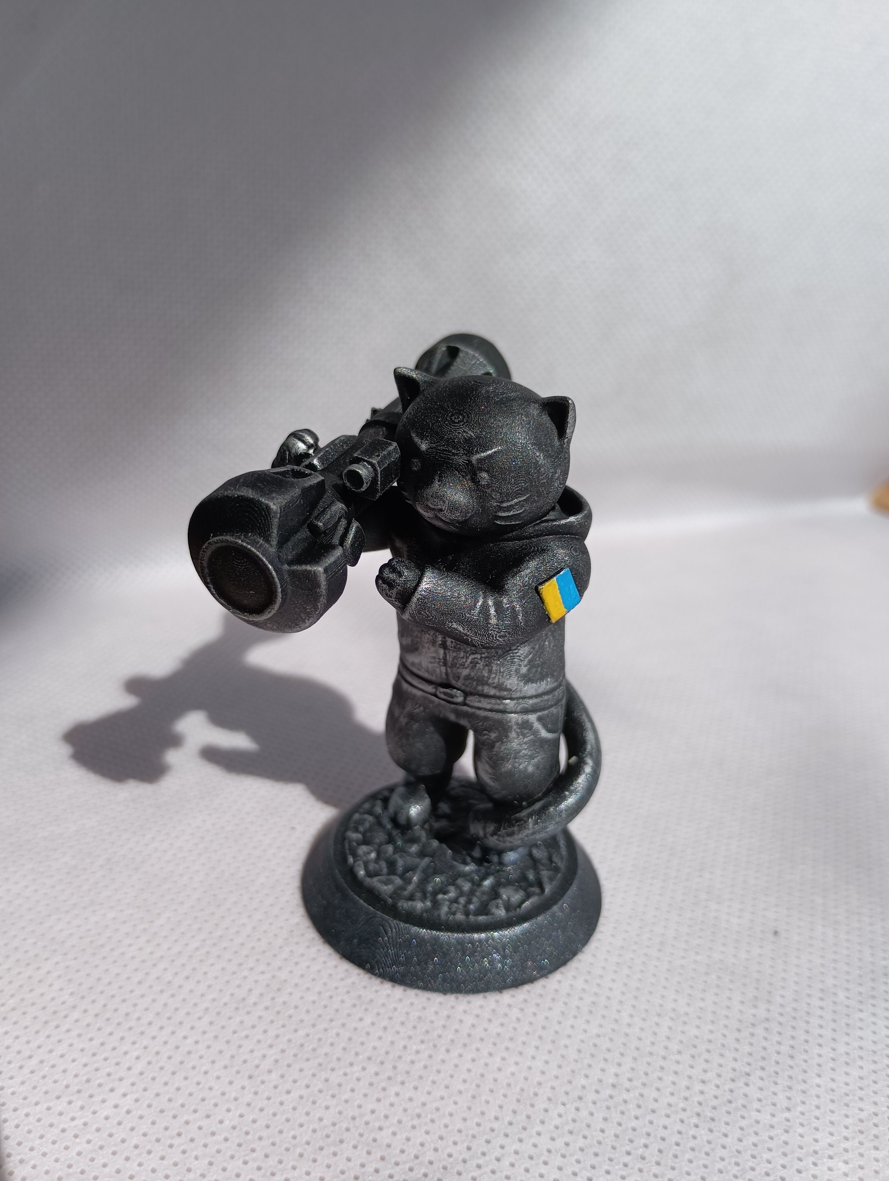 Ukrainian War Cat with NLAW Rocket Launcher ZSU 3D print model_17