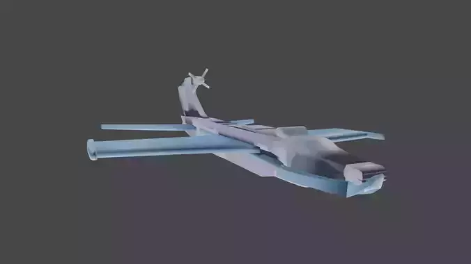 Ekronoplane military aircraft 3D model
