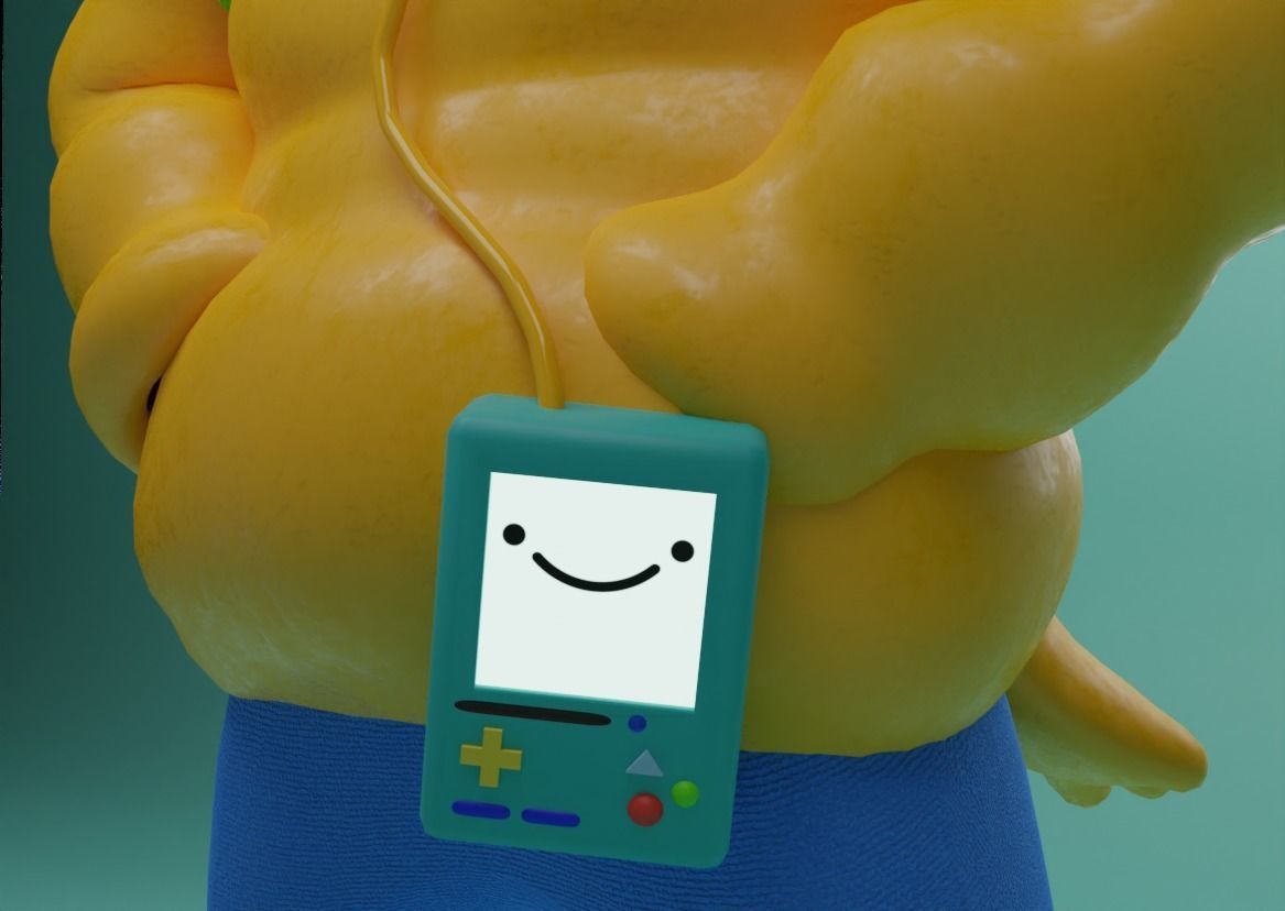 Puff jake n lil finn Low-poly 3D model_2