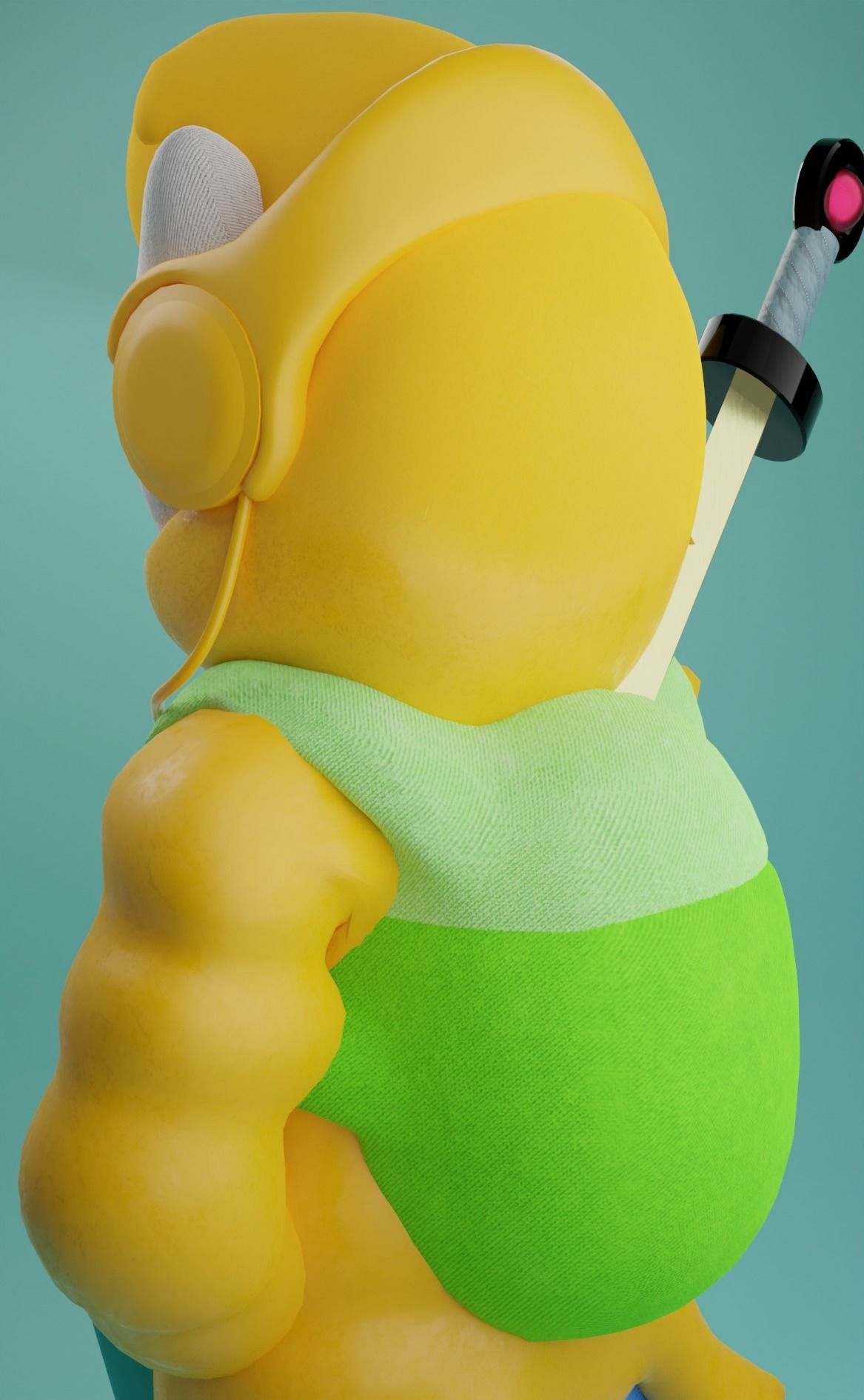 Puff jake n lil finn Low-poly 3D model_3