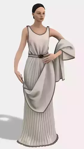 Ancient Greek Fashion Dress Low-poly 3D model
