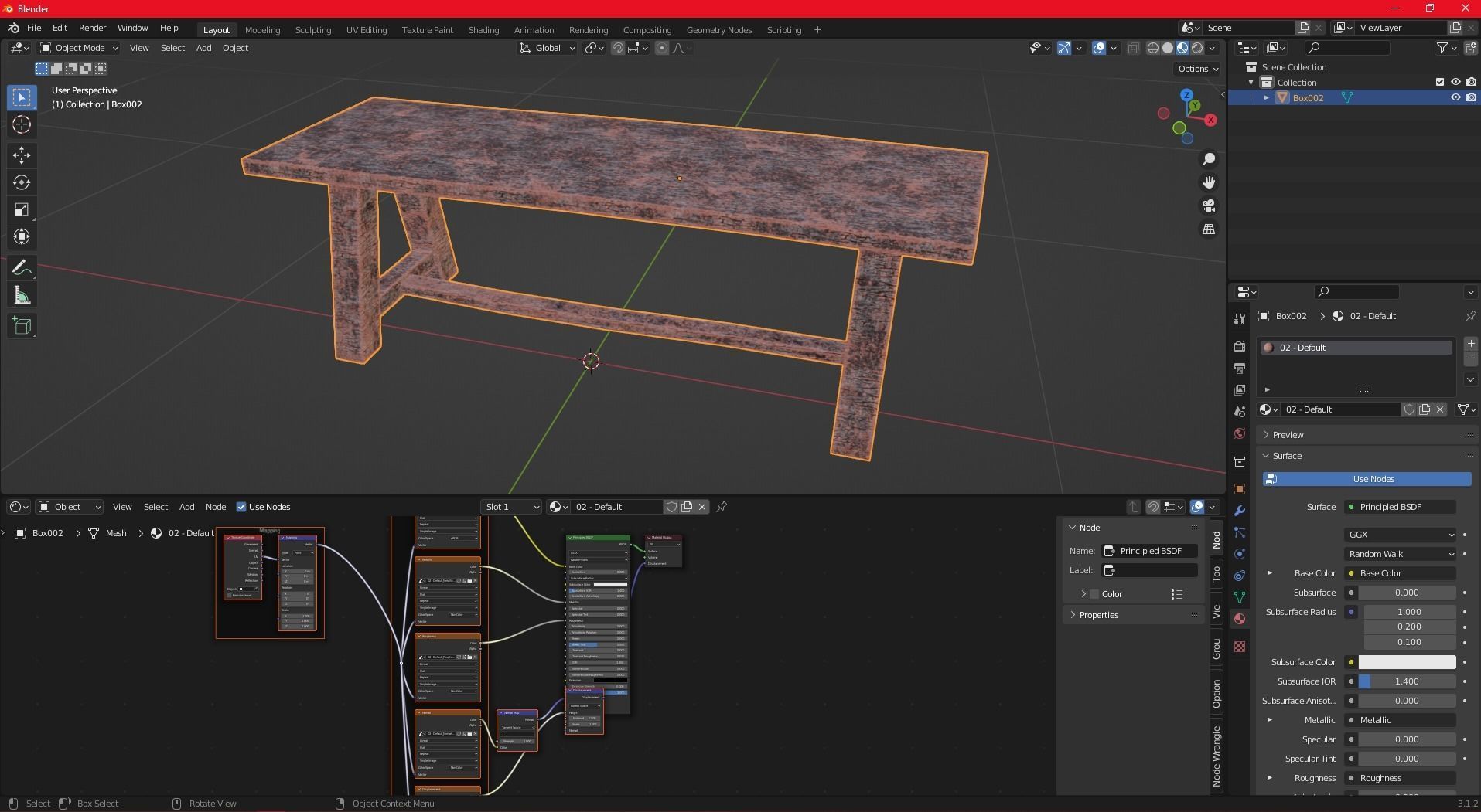 Sit Low poly With PBR Texture Low-poly 3D model_8