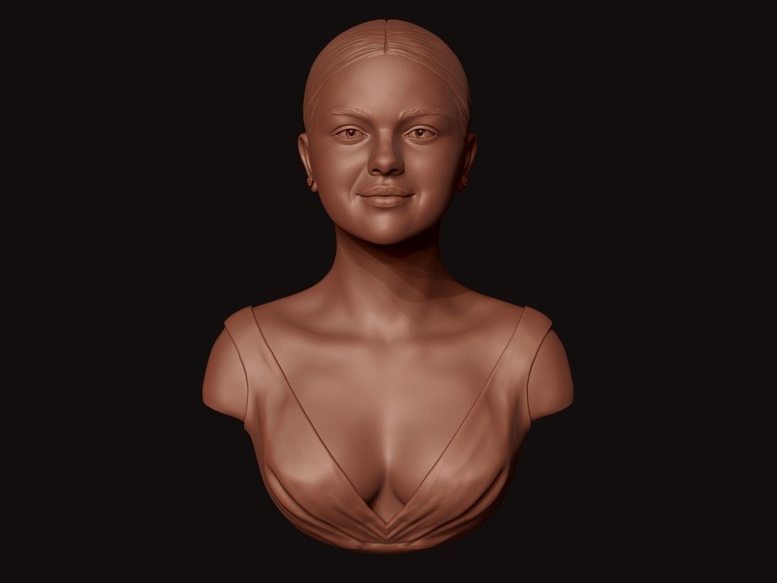 Selena Gomez Bust 3D print model_13
