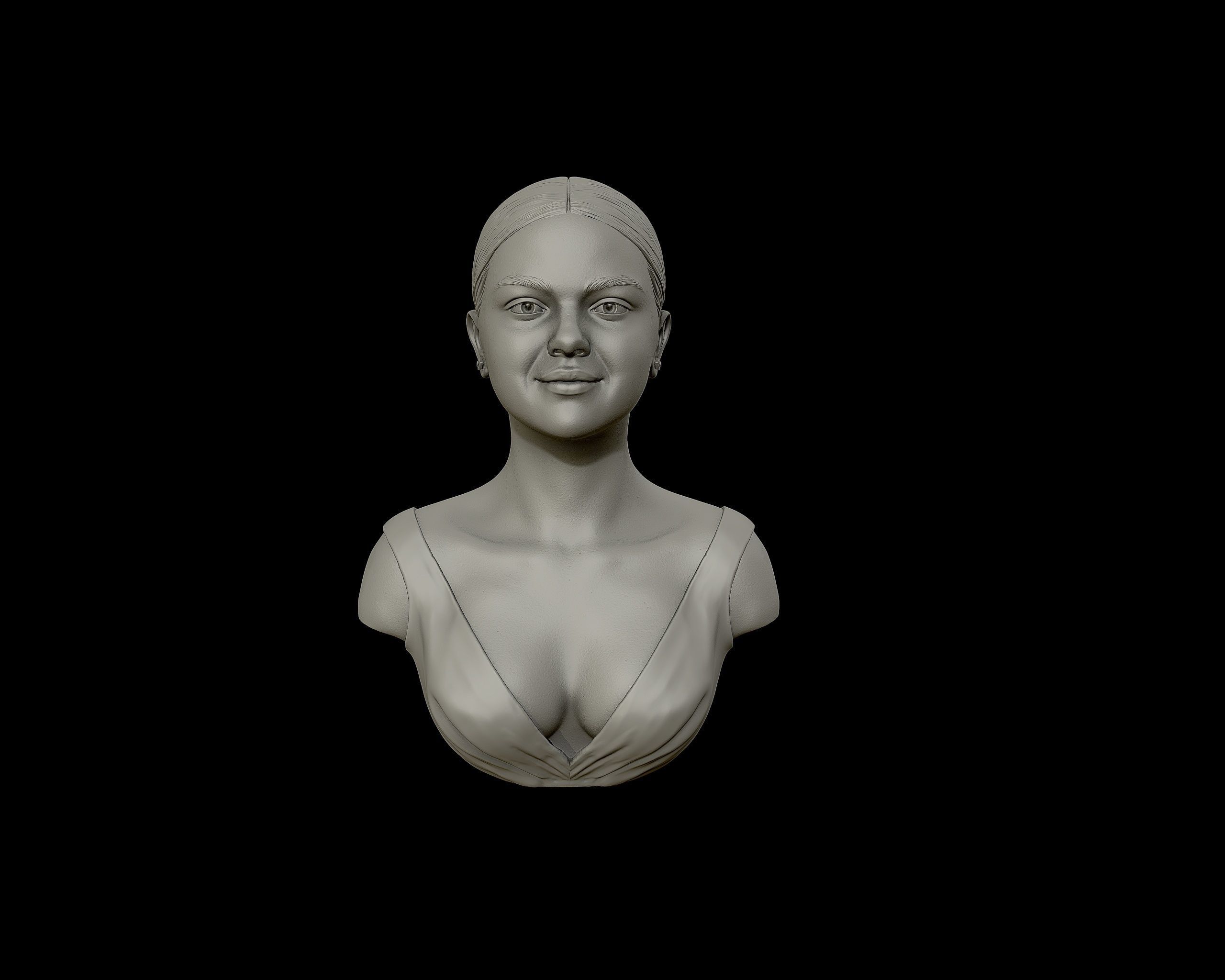 Selena Gomez Bust 3D print model_18