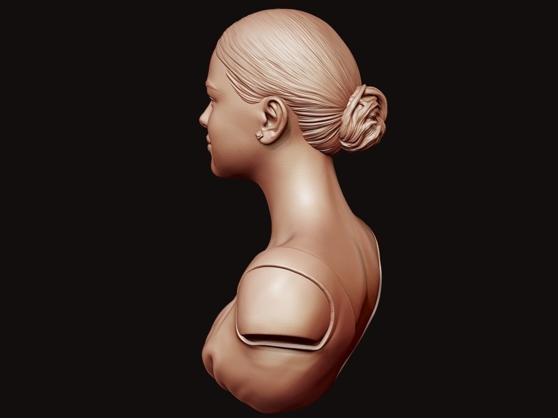 Selena Gomez Bust 3D print model_12