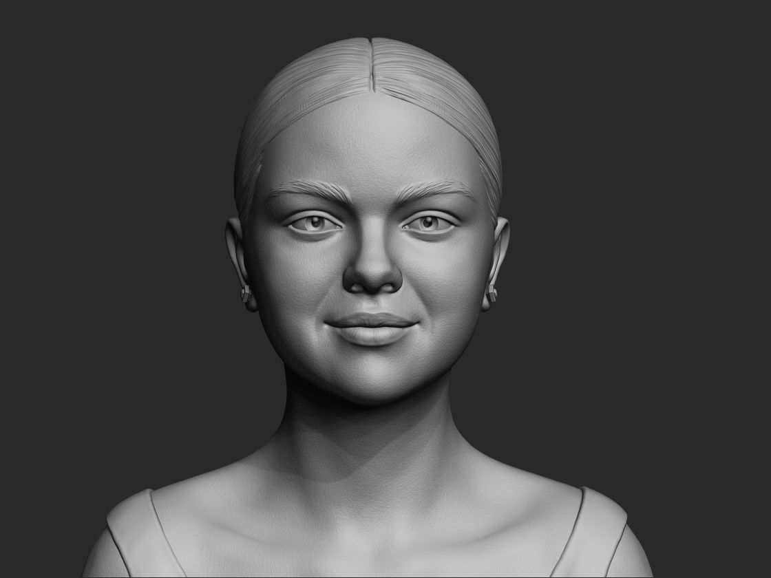 Selena Gomez Bust 3D print model_8