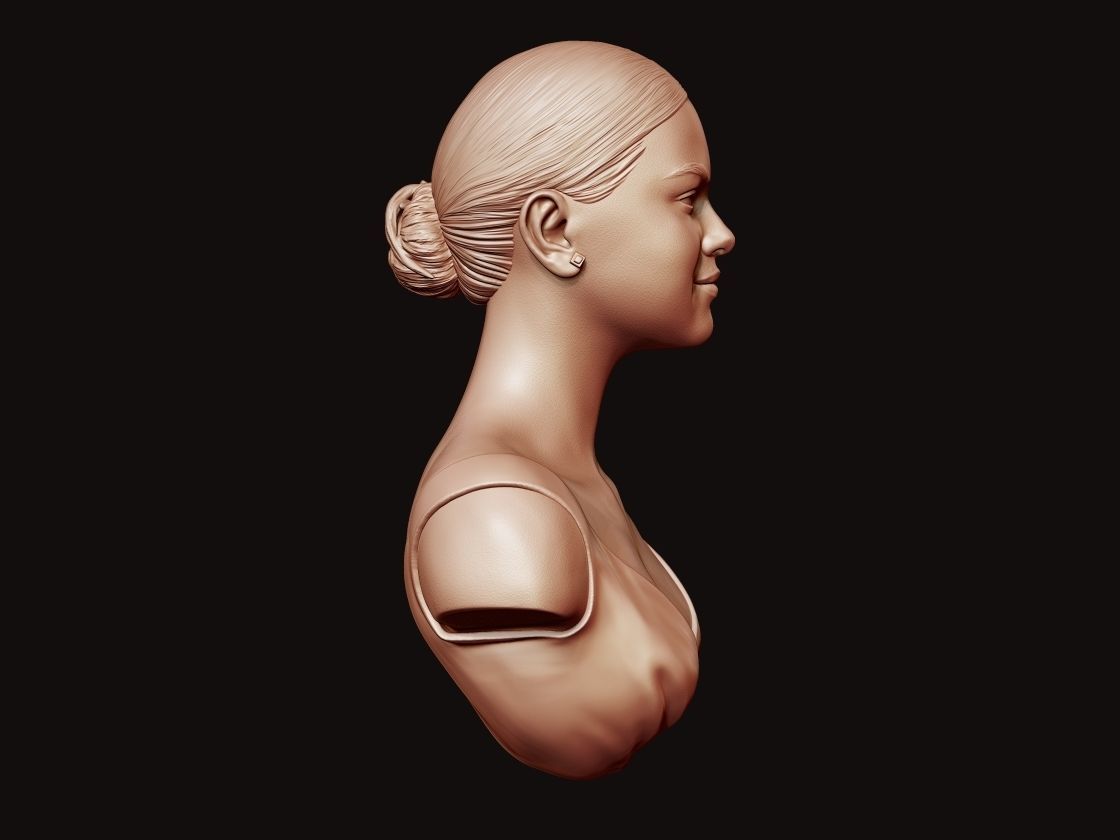 Selena Gomez Bust 3D print model_11