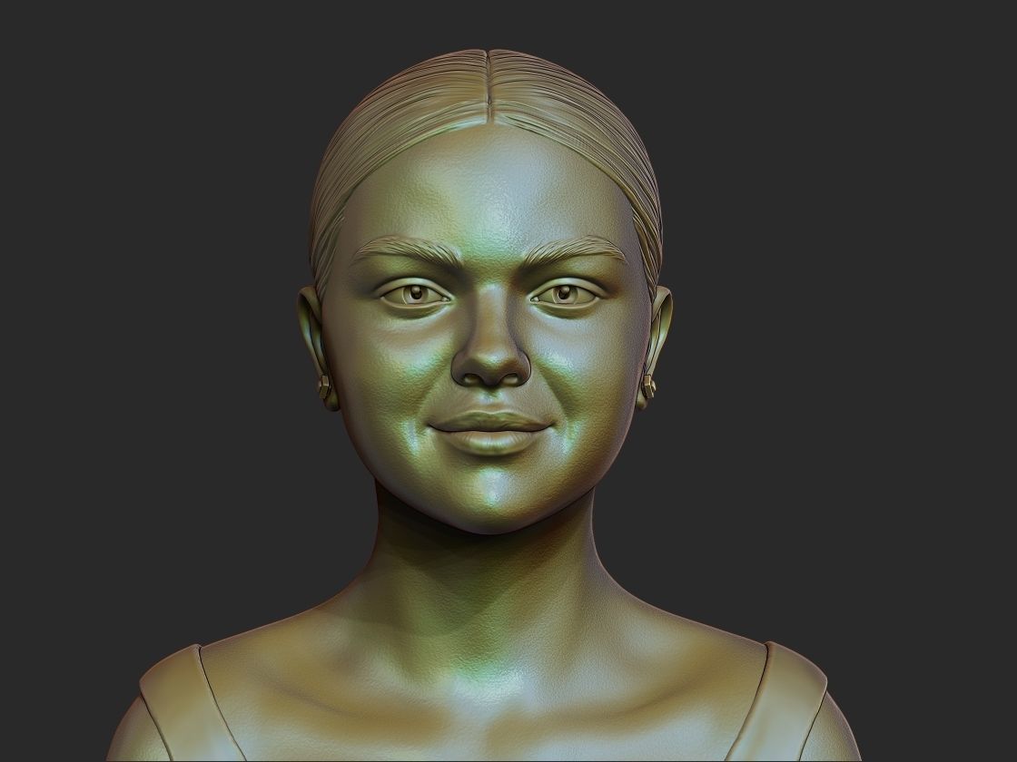 Selena Gomez Bust 3D print model_17