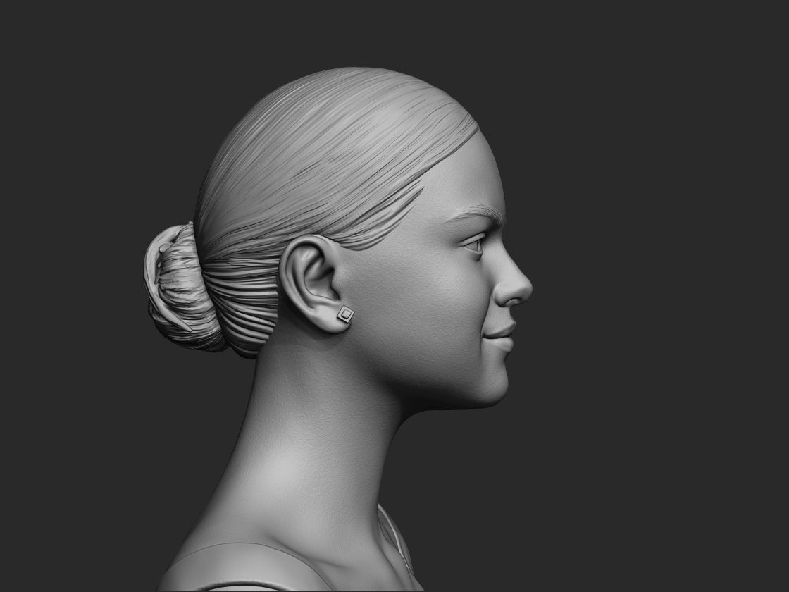 Selena Gomez Bust 3D print model_7